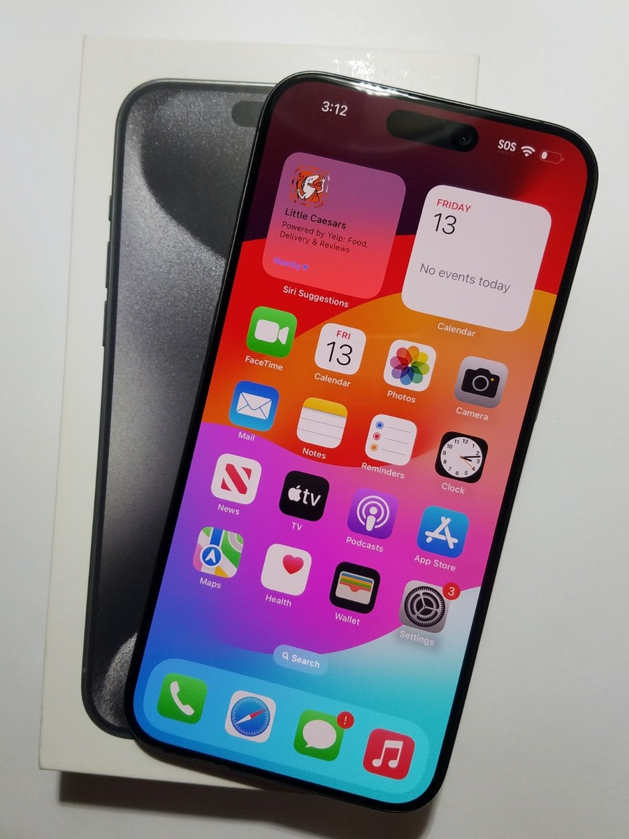 Jet Black Titanium Apple iPhone 15 PRO Max 256GB Cell Phone For