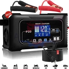 20-Amp Smart Battery Charger,12V/20A 24V/10A.Lithium,Lifepo4,Lead-Acid AGM/GEL