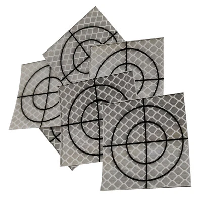 RHT 20pcs Silver Retro Reflective Target Sticker 20/30/40/50mm Survey Total Station