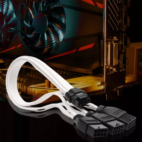 PCI-e 5.0 Extension Cable 30cm Cable for GPU RTX 3090Ti 4070Ti 4080 4090 (White)