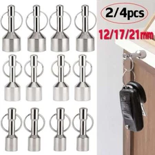 2/4X Keychain Neodymium Magnet for Testing Brass, Gold, Silver, Coins 12/17/21mm