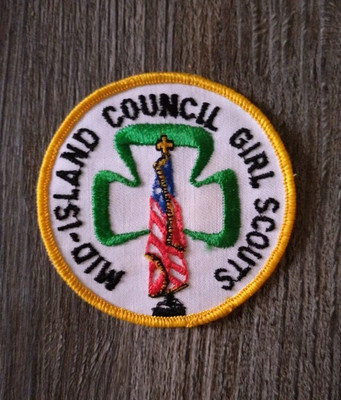 US Vintage Patch Mid Island Council Pfadfinder Abzeichen Neu/nie genäht