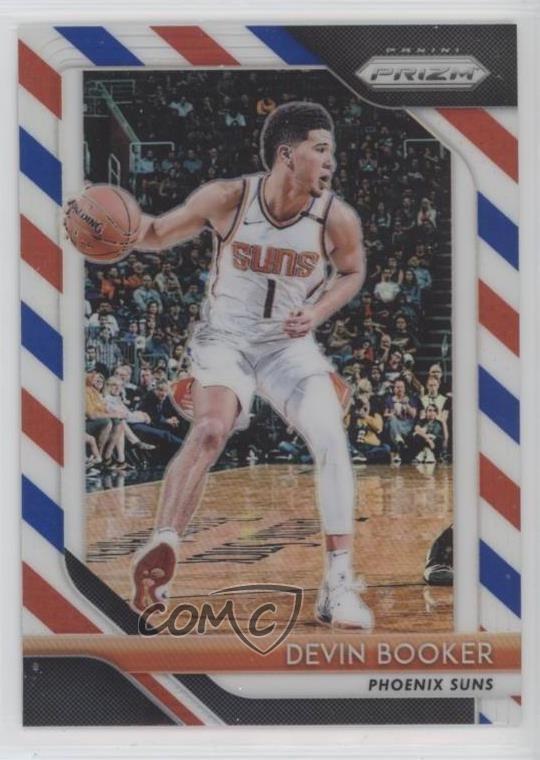 2018-19 Panini Prizm Red White & Blue Prizm Devin Booker #11 0k4