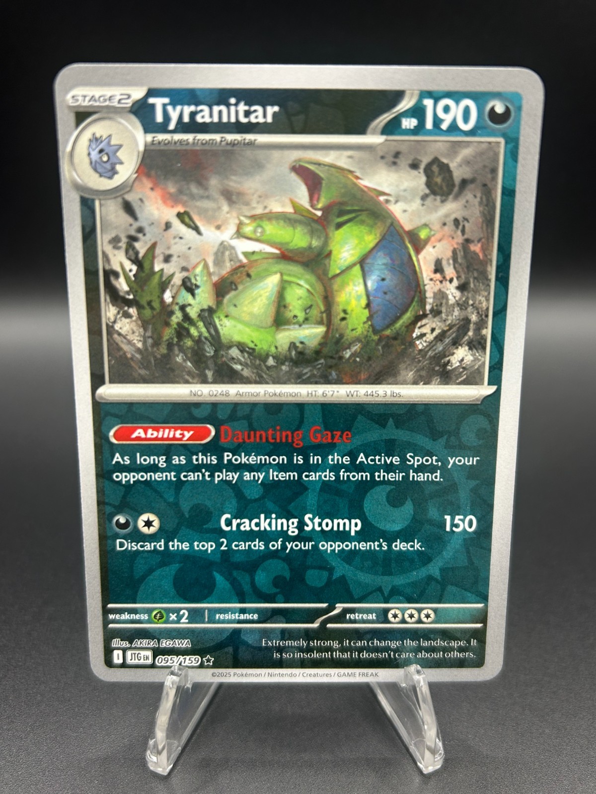 • Tyranitar • 095/159 Reverse Holo SV09 Journey Together Pokemon TCG NM