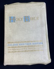 Vintage Holy Bible KJV Golden Heritage Edition Beautiful Illustrations