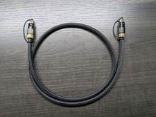 FosPower Digital Optical Audio Cable (Toslink) – Braided – Gold Plated – ~3 ft