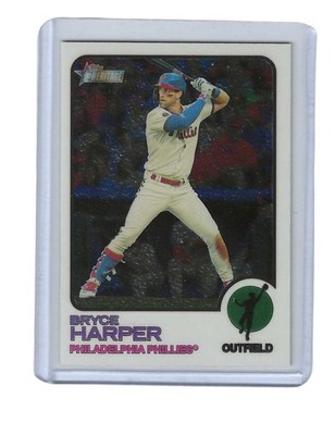 2022 Topps Heritage Bryce Harper Chrome /999 #245 Philadelphia Phillies
