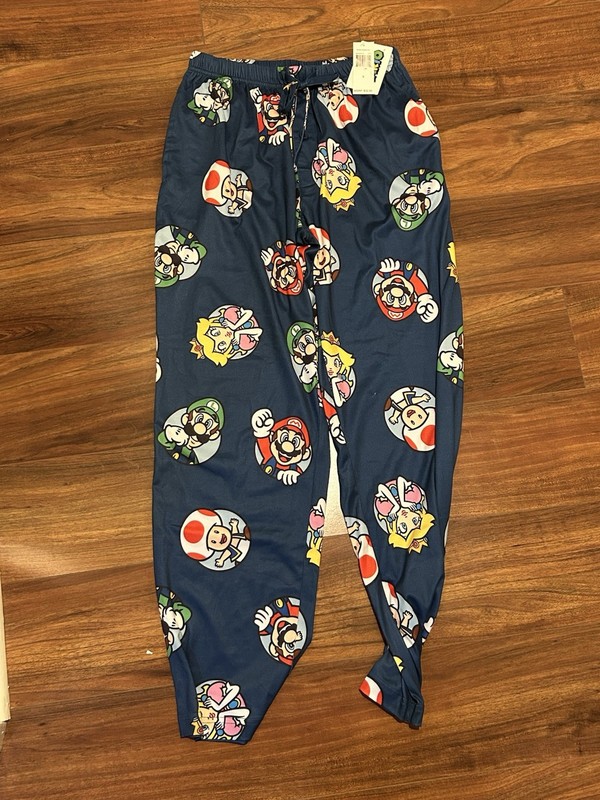 Briefly Stated Super Mario Pajama Lounge Pants NWT Size Small