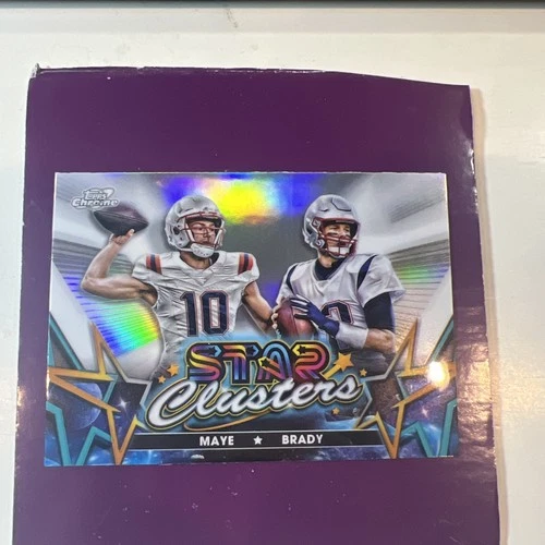 2024 Topps Cosmic Chrome - Star Clusters Tom Brady, Drake Maye #SCL-14 (RC)