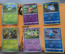 Yuka Morii Reverse Holo Set of 6 Smoliv Dedenne Snom Karrablast Clefairy Ducklet