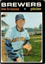 1971 O-Pee-Chee Lew Krausse Milwaukee Brewers #372