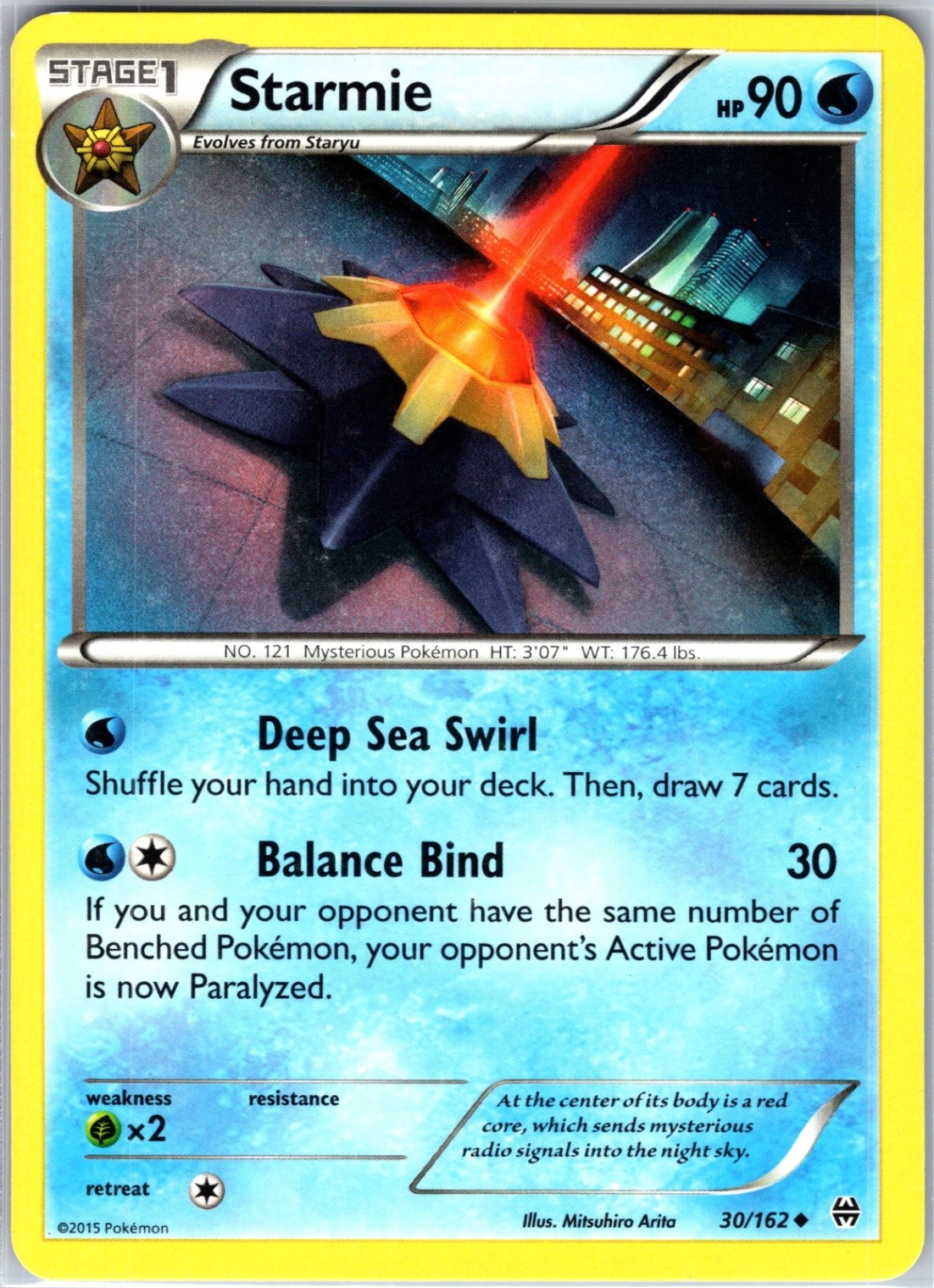Starmie 30/162 Uncommon Regular Card XY - BREAKthrough Pokemon TCG LP