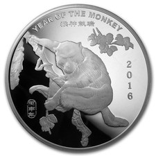 10 oz Silver Round - APMEX 2016 Year of the Monkey 105.18 per troy oz
