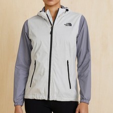 The North Face Women's Dry Vent Windbreaker Jacket White Grey Size Medium