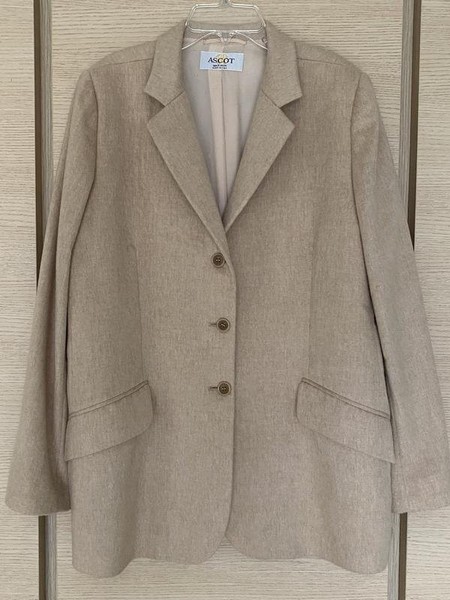 Women Agnona Blazer Beige Cashmere 40 / L / 48
