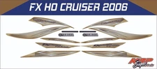 YAMAHA WAVERUNNER FX HO CRUISER 2006 Graphics / Decal / Sticker Kit GOLD CUSTOM