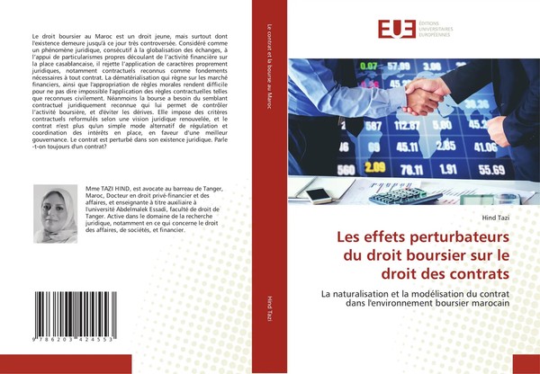 Hind Tazi | Les Effets Perturbateurs Du Droit Boursier Sur Le Droit Des Contrats-image