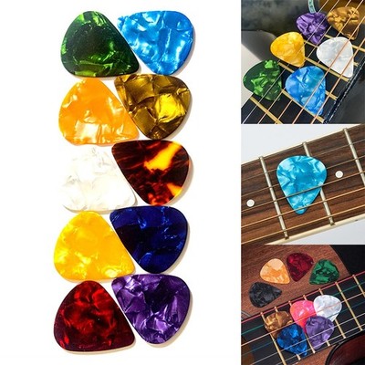 12 * Gitarren-Plektren Plektrum Zelluloid Akustikgitarre Elektrogitarre Bass Zub