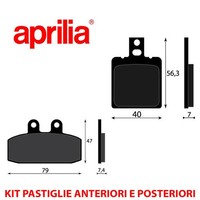 Satz BremsbelÄGe Vorne UND Hinten Aprilia Tuareg 125 1987
