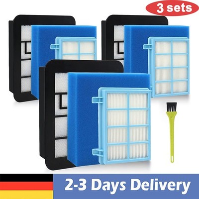 3 Satz Filter Für Philips Power Pro Compact Cyclone 5 Filter FC8010/01,FC9331/09