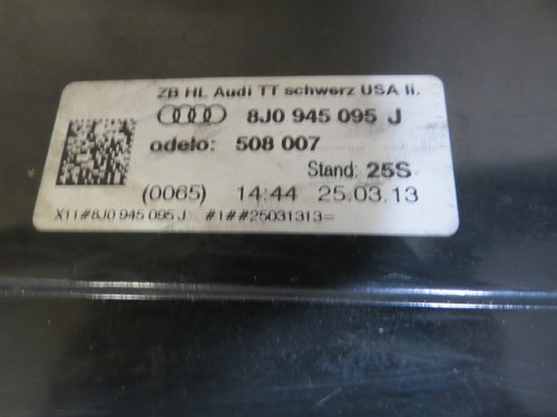 11 12 13 14 15 Audi TT OUTER CORNER QTR MTD Tail Light Lamp Left DRIVER Side OEM - Picture 8 of 10