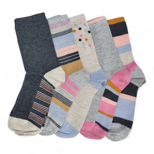M&S 5PK Sumptuously Soft Ankle Womens  Socks