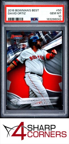 2016 BOWMAN'S BEST #50 DAVID ORTIZ RED SOX HOF POP 3 PSA 10