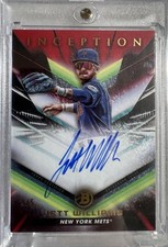 Jett Williams-SS-Mets•2023 Bowman Inception-Prospect Auto-Red Shimmer Foil 4/5