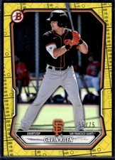 2026 Bowman Gavin Kilen Prospects Yellow Pattern #/75 Giants