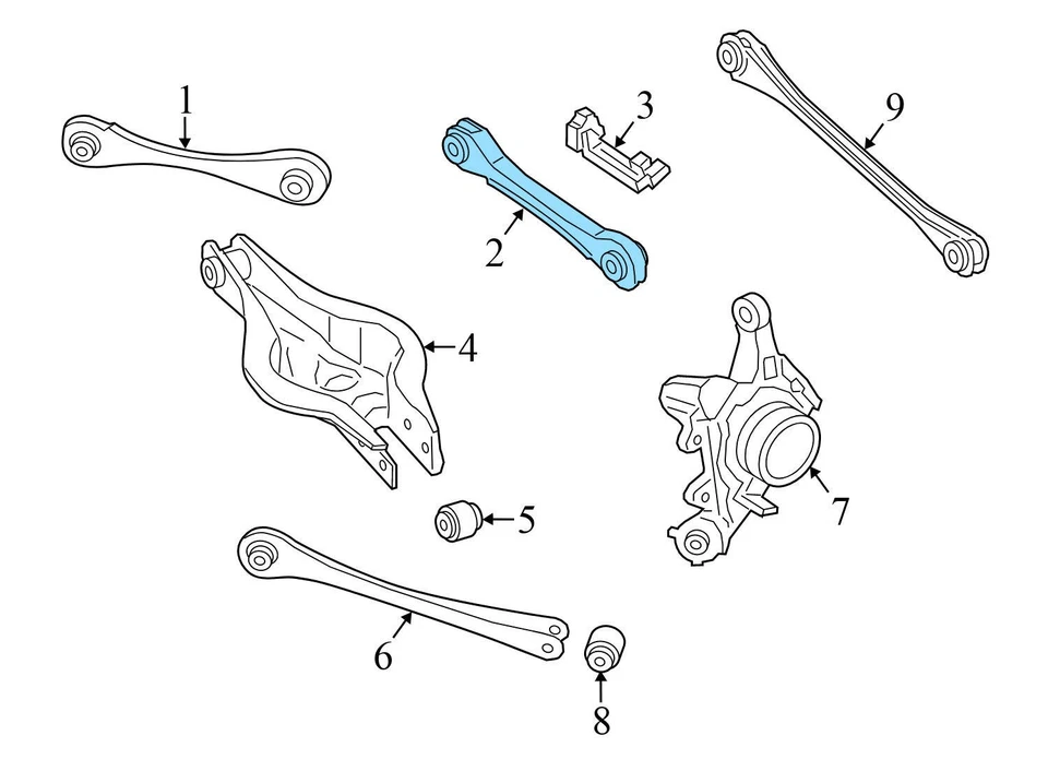 BMW 228I XDRIVE 2015-2016 - brazo de control superior trasero izquierdo 6792543 Foto 3 de 4