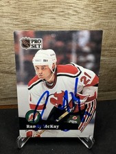 1991 Pro Set Randy McKay #422 - New Jersey Devils In-Person ON-CARD AUTO (1)