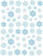 60 Pack Snowflake Stickers Winter Holiday Craft