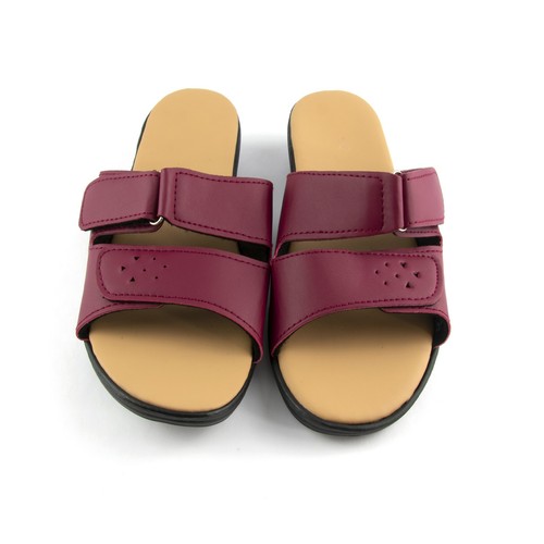 Gold Coast Damen Memory Foam Pantoletten Sandalen in Rot, Größe 7