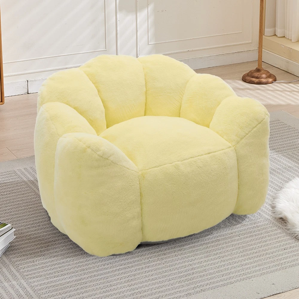 Lotus type compression sofa Adult bean bag sofawith pull ring canbe easily moved
Opens in a new wind