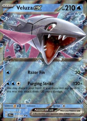Veluza ex 043/159 Holo Pokemon Journey Together Double Rare NM