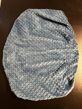 Infant Teal Minky Textured Dot Print Changing Pad Cover