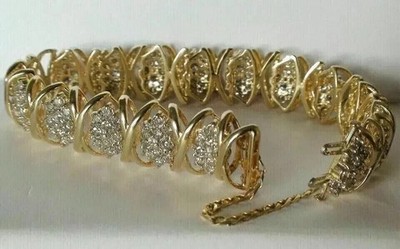 7 Ct Round Simulated Diamond Women's 7.5 Tennis Bracelet 14K Yellow Gold Plated