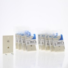 Leviton 40259-A Almond 1-Gang Cable CATV Jack Phone Wallplates Type 625D 10-Pack