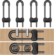 Cabinet Locks for Babies,Child Proof Locks,4 Pack U-Shaped Baby Black