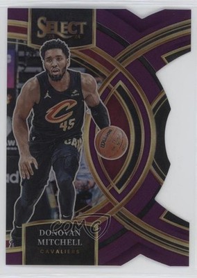 2023 Panini Select Premier Level Purple Prizm Die-Cut 17/99 Donovan Mitchell o7m