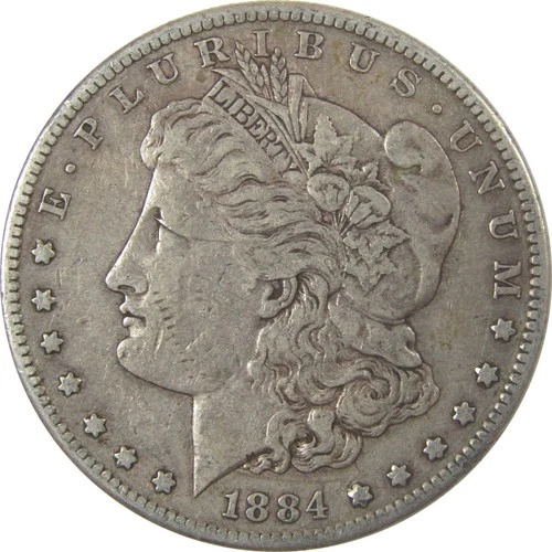 1884 S Morgan Silver Dollar VF Very Fine $1 Coin SKU:I24170
