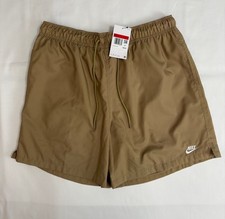 Nike Club Flow Men's Tan Brown Woven Shorts Mesh Lined Sz Large NEW FN3307-297
