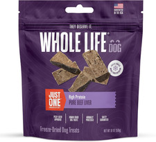 Whole Life Dog Just One Beef Liver Freeze Dried Dog Treats - Human Grade High Pr