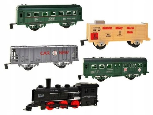 Modelleisenbahn Elektrische Zug Eisenbahnzug Eisenbahn Lokomotive 4 Waggon - Bild 4 von 5