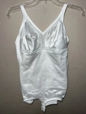 Vintage Sears Slimming Shapewear Girdle Bodysuit Size 40C No Wire White Soft Cup