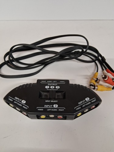 Universal 3 AV Port in 1 Video Game Selector Switch Splitter RCA B/S-001