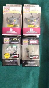 Funko Pocket Pop Keychain Lot Ed Lion King, Joker Batman, Groot Marvel Exclusive