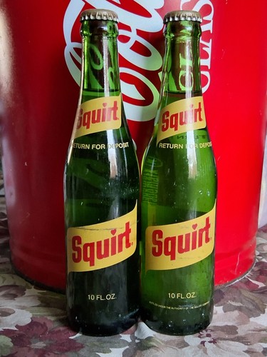 2x 1975 Squirt  Full Unopened Return for deposit 10oz