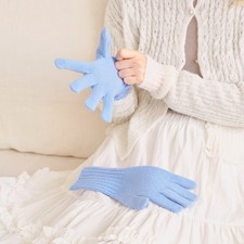 Woolen Gloves Women Winter Soft Solid Color Five-Fingered Knitted Gloves