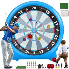 Giant Inflatable Dartboard 6Ft Soccer Dart Golf Toss 20 Games Kids Adults Blue